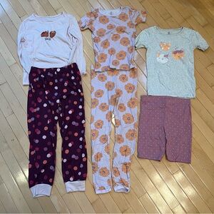Just One You Carters Cat & Jack Girls Pajamas Lot Of 3 Sets Size 10 Cats Floral
